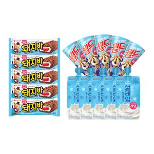 저당3종아이스크림혼합세트(월드콘x5개+설레임x5개+돼지바x5개)