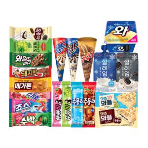 [40개입~16개입] 스크류바 옥동자 월드콘 설레임 아이스크림 혼합구성