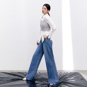 [SUZY] 테일러링 트임 와이드 YP1D6005