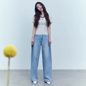[SUZY] LBL톤 사이드 핀턱 와이드 YP2D7075