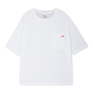 남성 라벨 포켓 옵틱 화이트 반팔티 CL0219 183