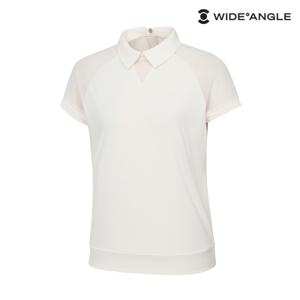 공식 여성 CO 쉬폰 믹스 백집업 폴로 티셔츠 L_WWM24275W4(정상가:179,000)