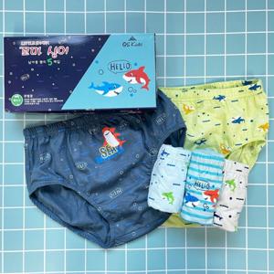 남아 아동 꼬마상어 순면 무형광 삼각 팬티 5종 세트