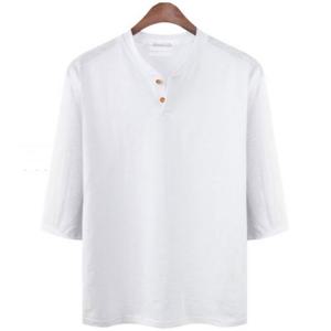 빅사이즈 2XL 3XL 면티 슬라브 7부 헨리넥 티셔츠 NR580T