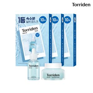 [3종구성] 다이브인 저분자 히알루론산 마스크30매+수딩크림100ml+세럼50ml