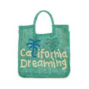 'California Dreaming' Stella Large Bag - Aqua, natural and cobalt