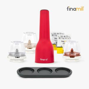 [FinaMill]  2세대 USB 전동그라인더 레드 심플세트