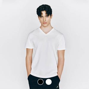 지오다노 남성 여름 V 브이넥 솔리드 무지 면 반팔 티셔츠 025531/01025531