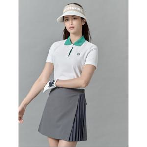 [7/19 무료반품] 여성 사이드배색 반팔 티셔츠  아이보리