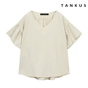 정상가:59,000원 ㅣ 브이넥 날개 소매 블라우스 (TX2BL016L0)