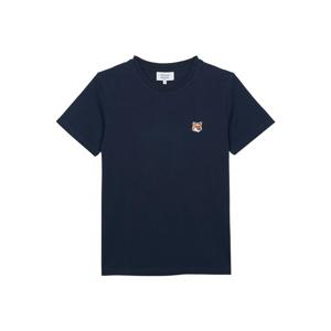 여성 폭스 헤드 패치 반팔티셔츠 잉크블루 LW00105KJ0008-P476