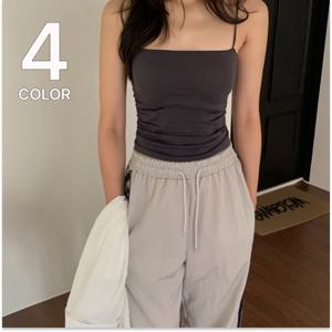 [브리치]  /  캡내장  미니엔 셔링 슬림핏 여름 나시탑 4color