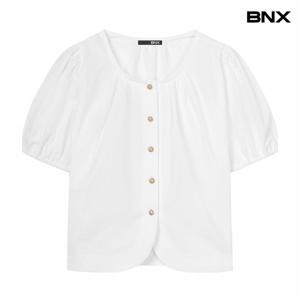 정상가:59,000원 ㅣ 라운드 소매 퍼프 반팔 블라우스 (BX2BL018L0)
