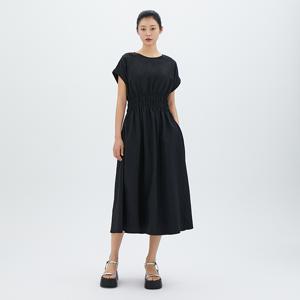 [정가 99,900원]캡소매 스모킹 롱원피스_AR2WO560