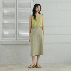 [정가 79,900원]포켓 H라인 미디스커트_AR2WS560