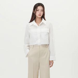 [정가 99,900원]롤업 세미 크랍 셔츠_AR2WB465
