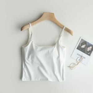 [브리치]  / NT2709 데일리 끈조절 캡내장 크롭 나시탑
