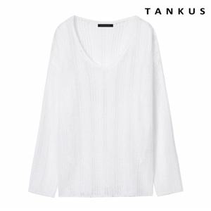 정상가:59,000원 ㅣ V넥 시스루 썸머 긴팔 니트 (TX3KP001L0)