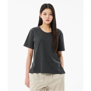 여성 베이직 U넥 반팔 티셔츠_LW252TS804
