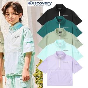 [디스커버리키즈] 택가 89,000원 DKTR75043 키즈 경량 하이넥 반팔아노락