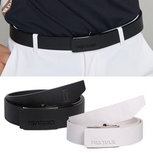 [PGA TOUR] 천연 소가죽 로고 자동 프리사이즈 골프 벨트