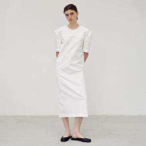 TIED SQUARE MAXI DRESS - WHITE