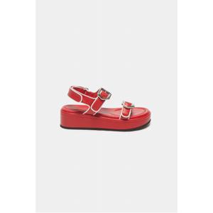 [정상가 348,000원] 라인 버클 스트랩 샌들(red)_DG2AM25047RED