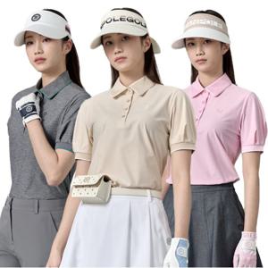 여성 멜란지 칼라 반팔 티셔츠 3종1택