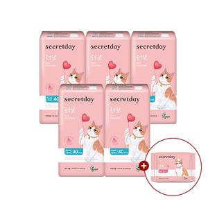 러브플러스 일반라이너 40P 5팩+러브플러스 중형 2P