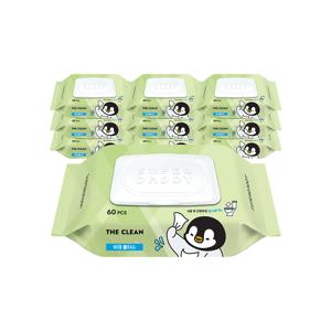 비데 물티슈 더클린 미스터펭 60매 10팩