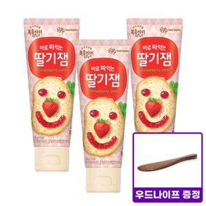 바로 짜먹는 딸기잼 100g X3+우드나이프