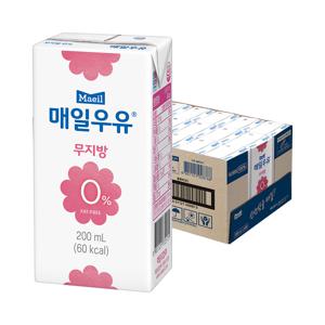 [매일] 멸균우유 무지방 0% 200ml 24팩