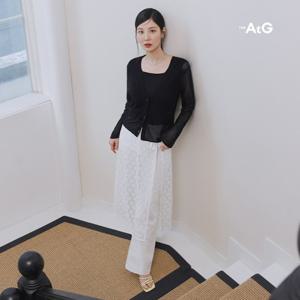 더엣지X바이에딧 25SS 레이스 랩 스커트