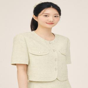 [정상가239000] 트위드 플랩장식 크롭재킷GP5M0JK951