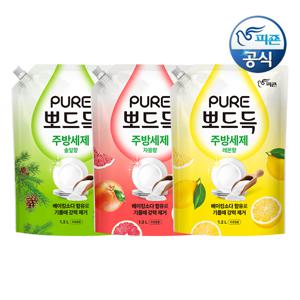 퓨어 주방세제 뽀드득 1.2L 리필 x 2개