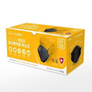 [숨코] 황사마스크 KF94 25입블랙