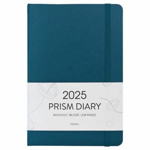 [인디고] 2025 프리즘 B6 먼슬리 다이어리 (날짜형, 32절, 월간) : 피콕블루