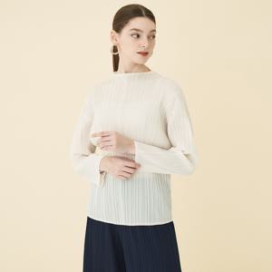 [최초가 138,000원]  하이넥 돌먼 플리츠 블라우스_YG03WRPBL41