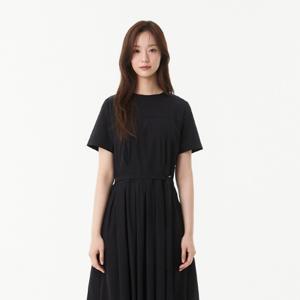 [플라스틱 아일랜드]벨티드 플리츠 원피스  PR2WO405