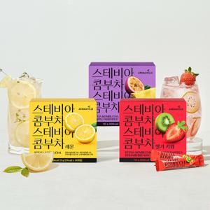 아로마빌 스테비아 콤부차 30스틱 골라담기 (레몬/딸기키위/파인애플패션후르츠)