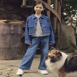 MKE3DP2211 여아 에코 세미와이드 데님팬츠