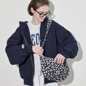_Leopard half moon Two-way Hobo Bag
