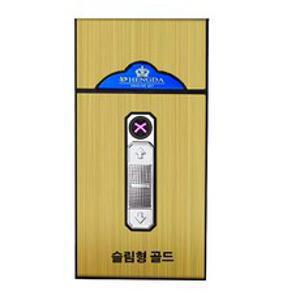 담배케이스 플라즈마 라이터 아크 일체형 신형 충전 지포 고급라이터, 담배케이스플라즈마라이터슬림형-골드, 1개