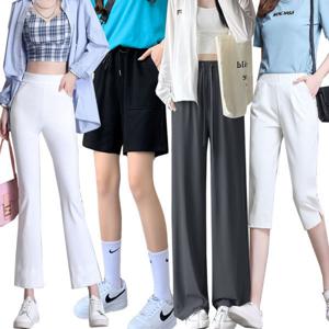 (20+5%) 5520원 쿨링팬츠 4XL/와이드팬츠/통바지/부츠컷/슬랙스/빅사이즈/미시/여름바지/반바지/8부/7부