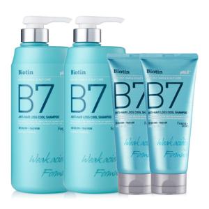 B7 약산성 쿨 탈모샴푸 1000ml +1000ml+200ml / 안티헤어로스