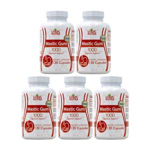 (오플닷컴) 5개 매스틱검 1000 mg 메스틱 Mastic Gum 다이제스티브 서포트 120 캡슐 Logic Nutra 빠른직구