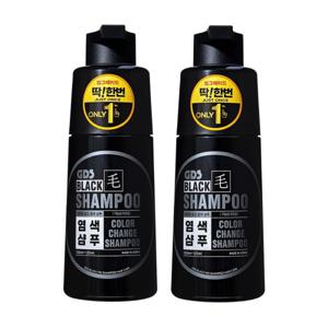 딱 한번 염색샴푸 (250ml)+비닐장갑 24장(블랙)4병업그레이드