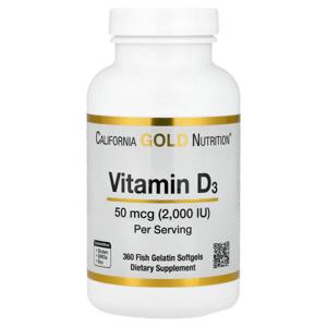 (아이허브) 비타민D3 50mcg(2000IU)피쉬젤라틴 소프트젤 360정 해외직구
