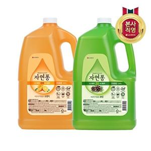 LG생활건강 자연퐁 주방세제 3.04L x 2개 (솔잎/오렌지 택1)