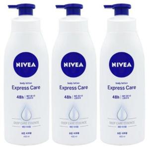 니베아 익스프레스 바디로션 400ML X 3개 모든피부용 48시간동안 보습 유지